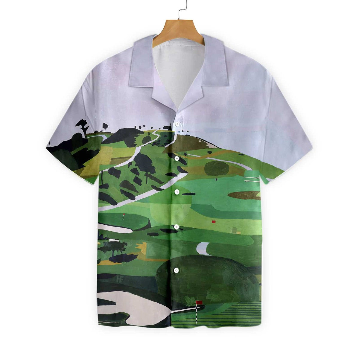 Golf Course Canvas Hawaiian Shirt