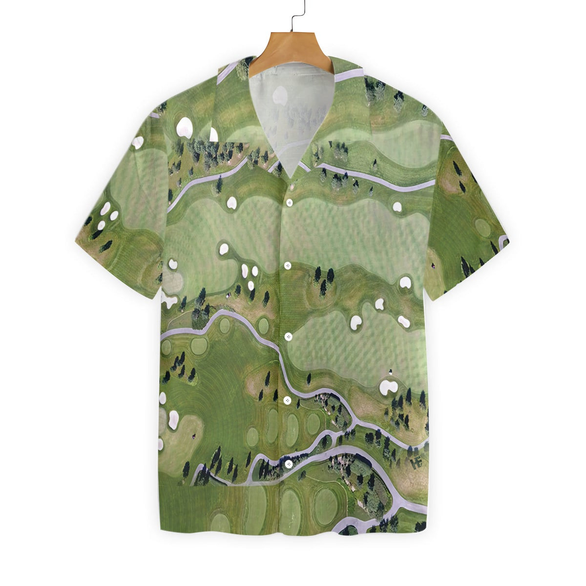 Golf Course Map Hawaiian Shirt