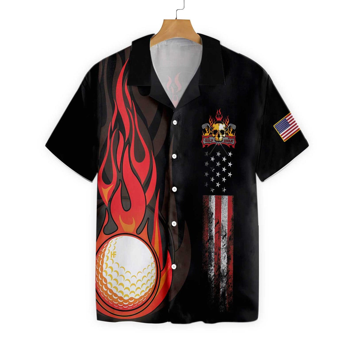 Golf Flame Hawaiian Shirt