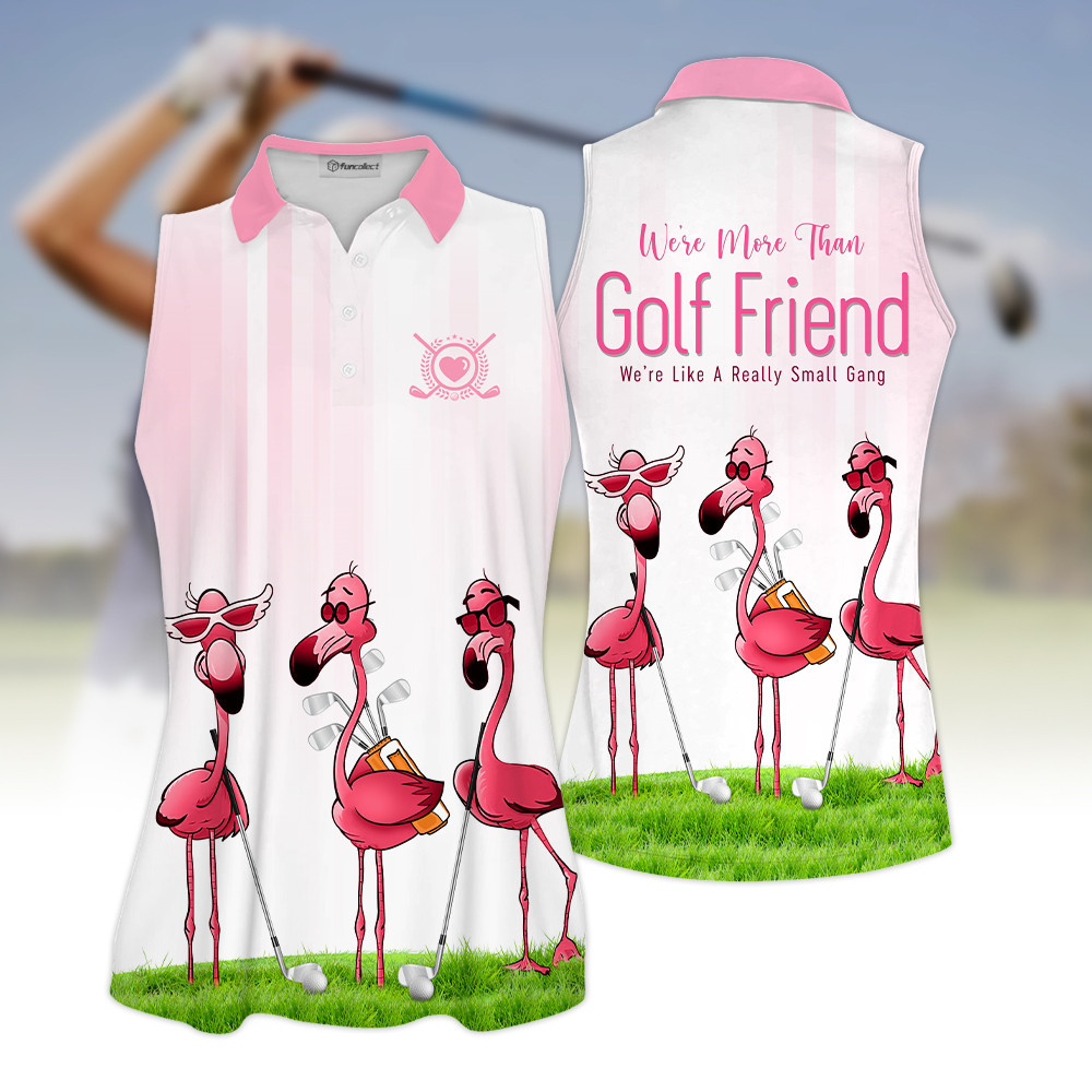 Golf Friends Flamingo V3 Sleeveless Polo Shirt Sleeveless Zipper Polo Shirt or Long Sleeve Polo Shirt