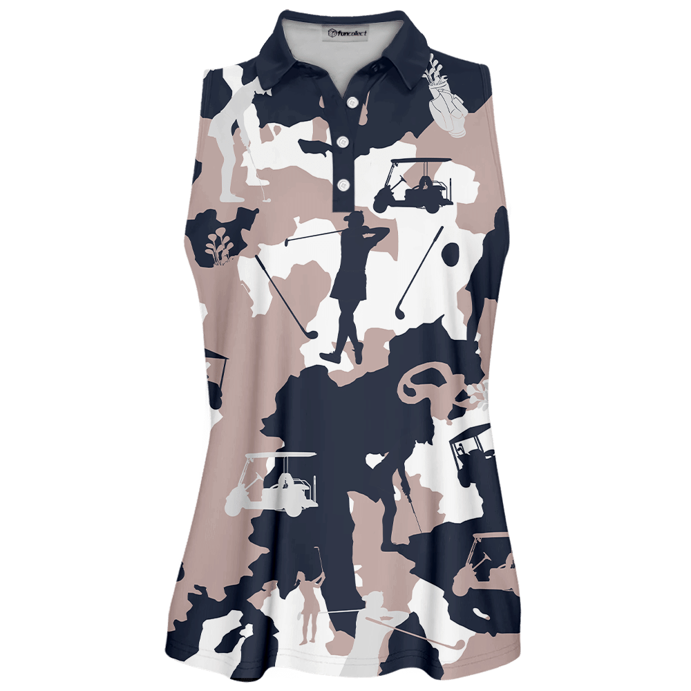 Golf Girl Camouflage Golfer V2 Gift Color Sleeveless Polo Shirt Short Sleeve Long Sleeve Polo Shirt