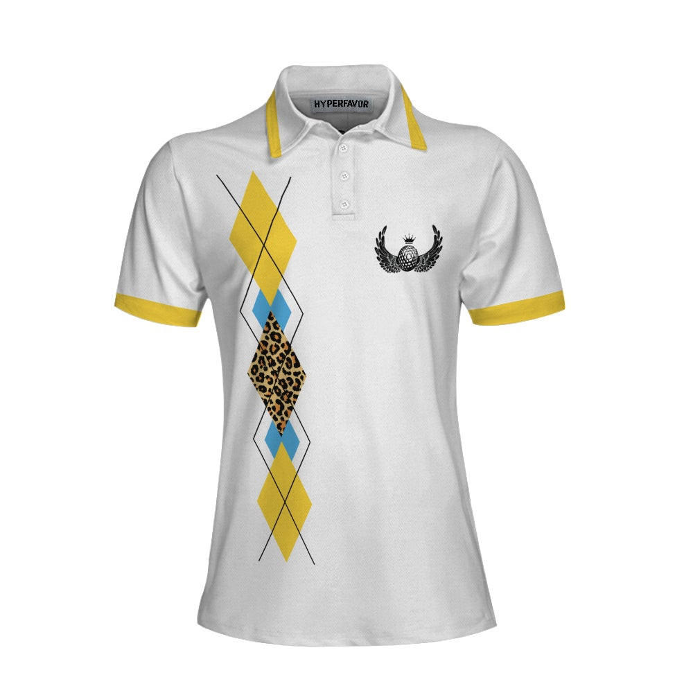 Golf Grandmas Yell Loudest Golf Short Sleeve Women Polo Shirt Funny Yellow And White Golf Shirt For Ladies