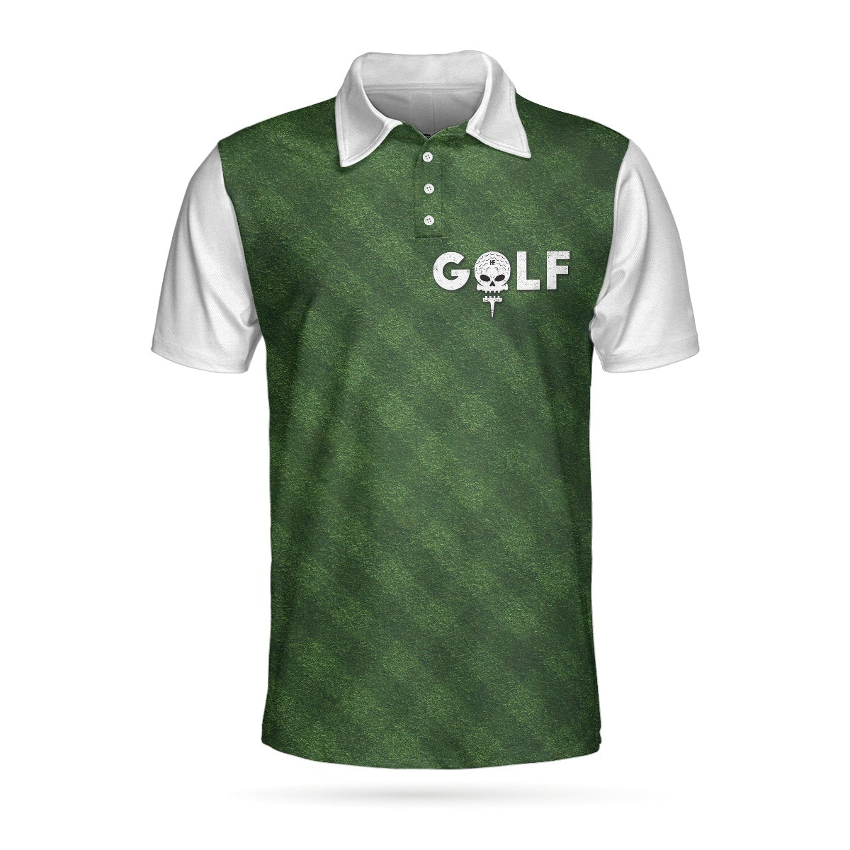 Golf Green Background Polo Shirt Classic Green Golf Shirt For Men Cool Gift For Golfers