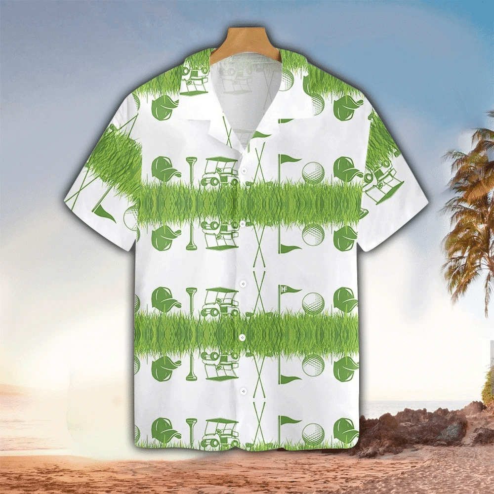 Golf Icon Seamless Pattern Hawaiian Shirt Summer Aloha Shirt