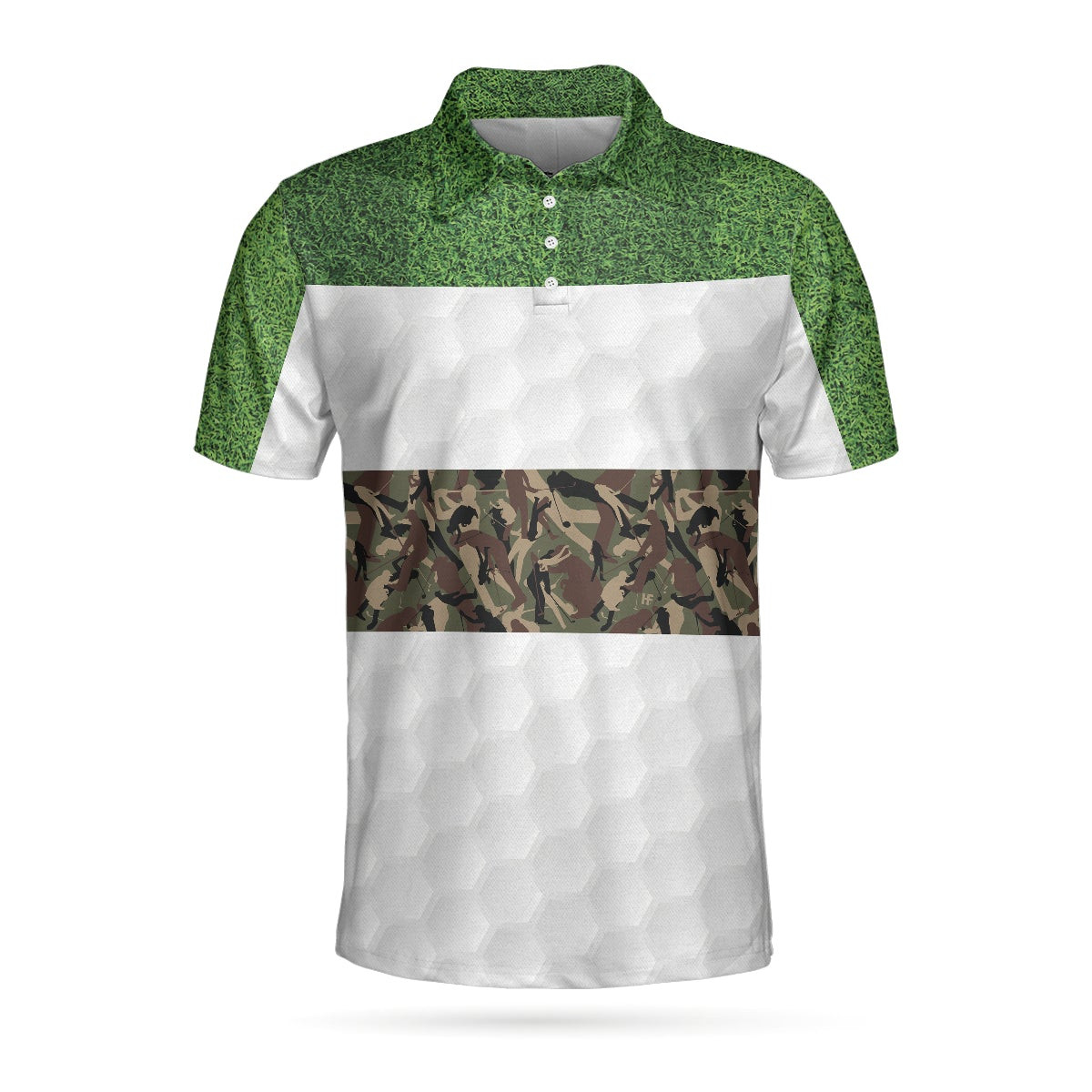 Golf In Green And Camouflage Pattern Golf Polo Shirt Cool Golf Shirt For Men Best Gift For Golfers