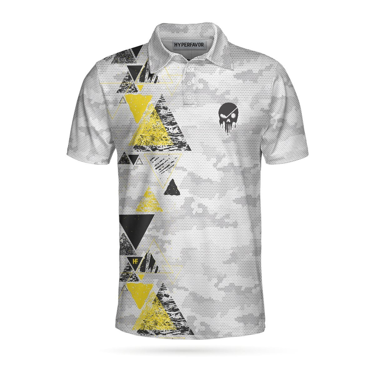 Golf Instructions Triangle And Camouflage Pattern Polo Shirt