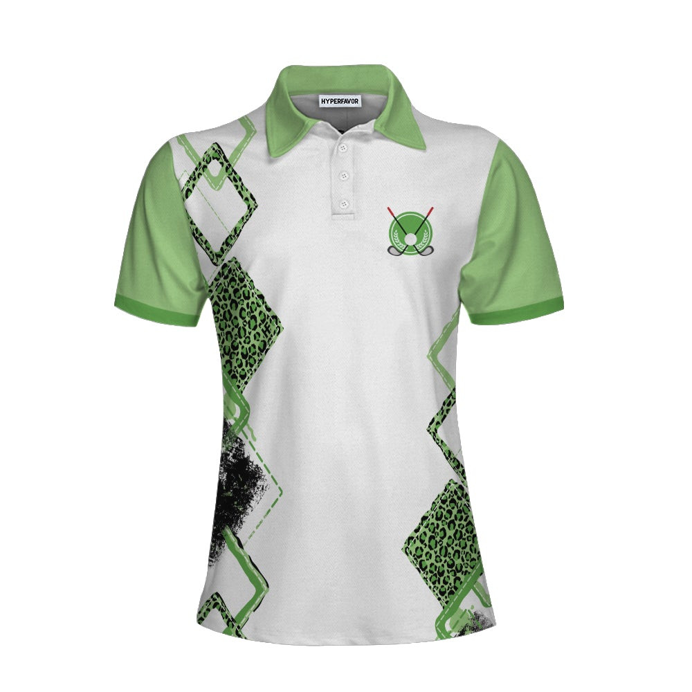 Golf Is Like Cooking You Just Slice It Chip It And Put It On Some Green Short Sleeve Women Polo Shirt