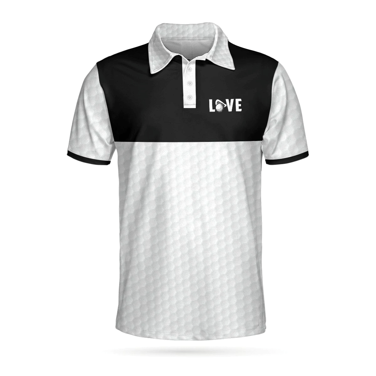 Golf Is My Therapy Golf Polo Shirt Black And White Golf Love Polo Shirt Best Golf Shirts Short Sleeve Polo For Men