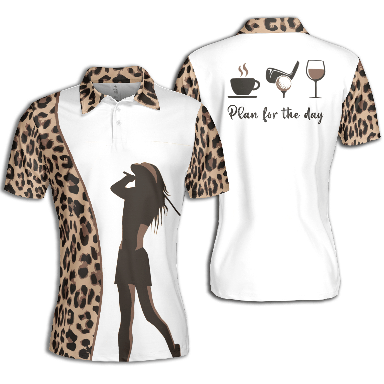 Golf Lady Plan For The Day Short Sleeve Woman Polo Shirt