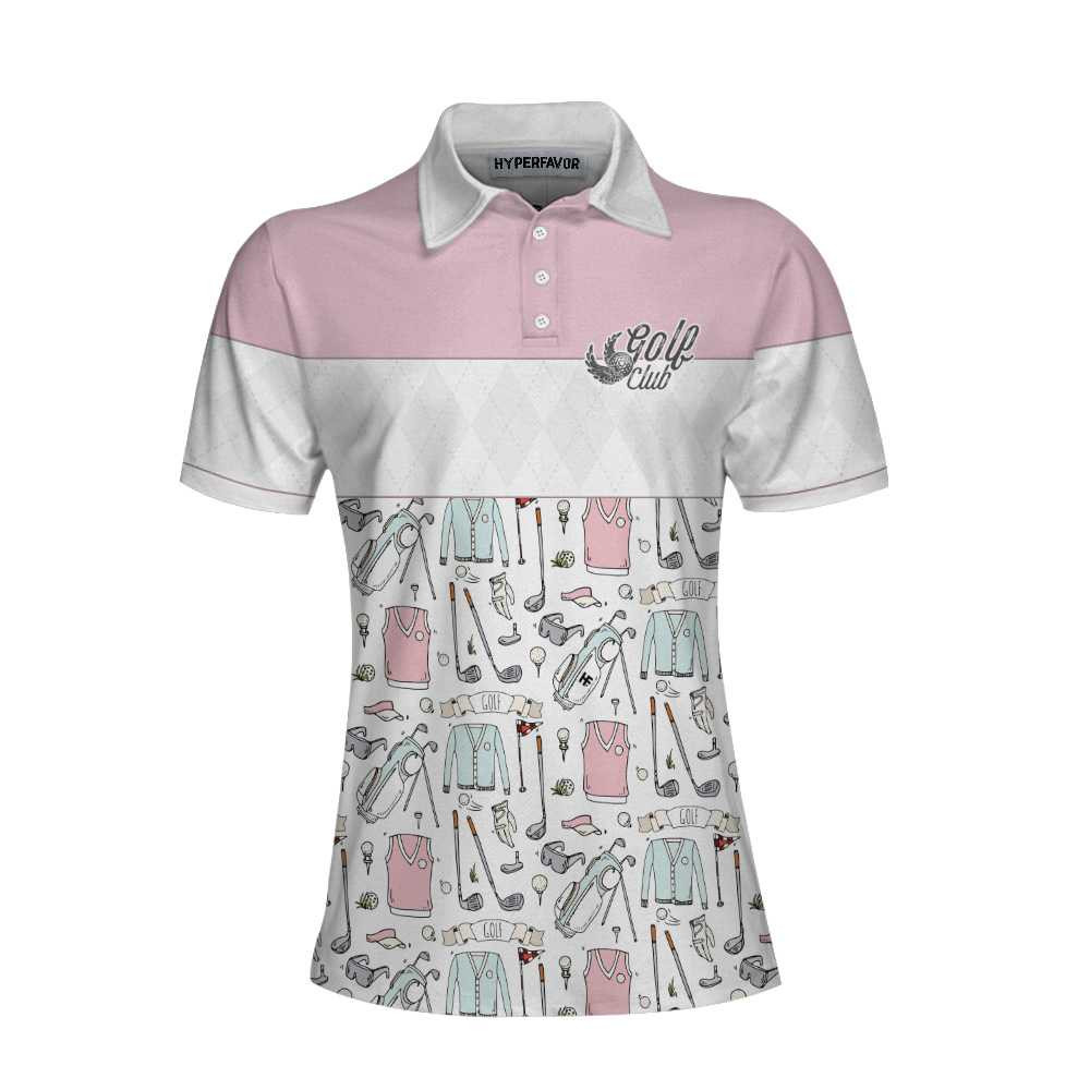 Golf Life In Pink Short Sleeve Women Polo Shirt