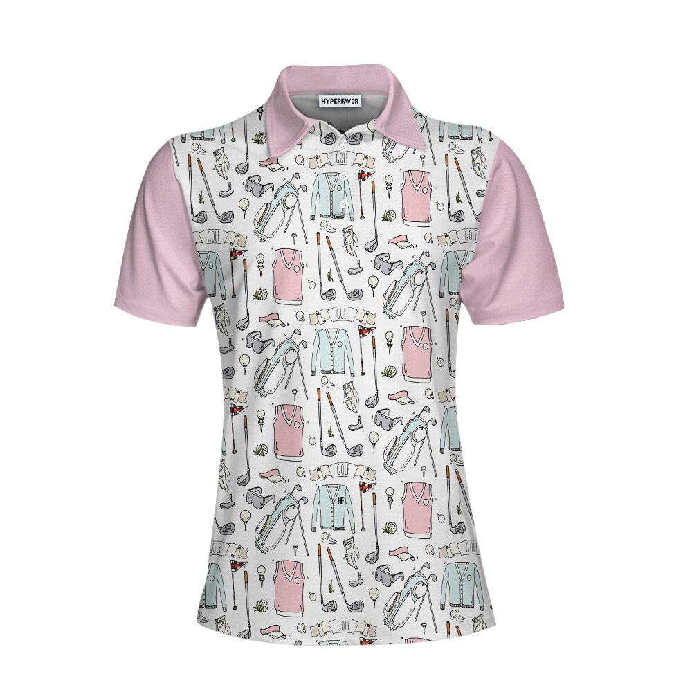 Golf Life In Pink V2 Short Sleeve Women Polo Shirt