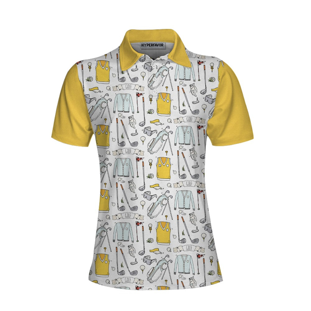 Golf Life In Yellow V2 Short Sleeve Women Polo Shirt