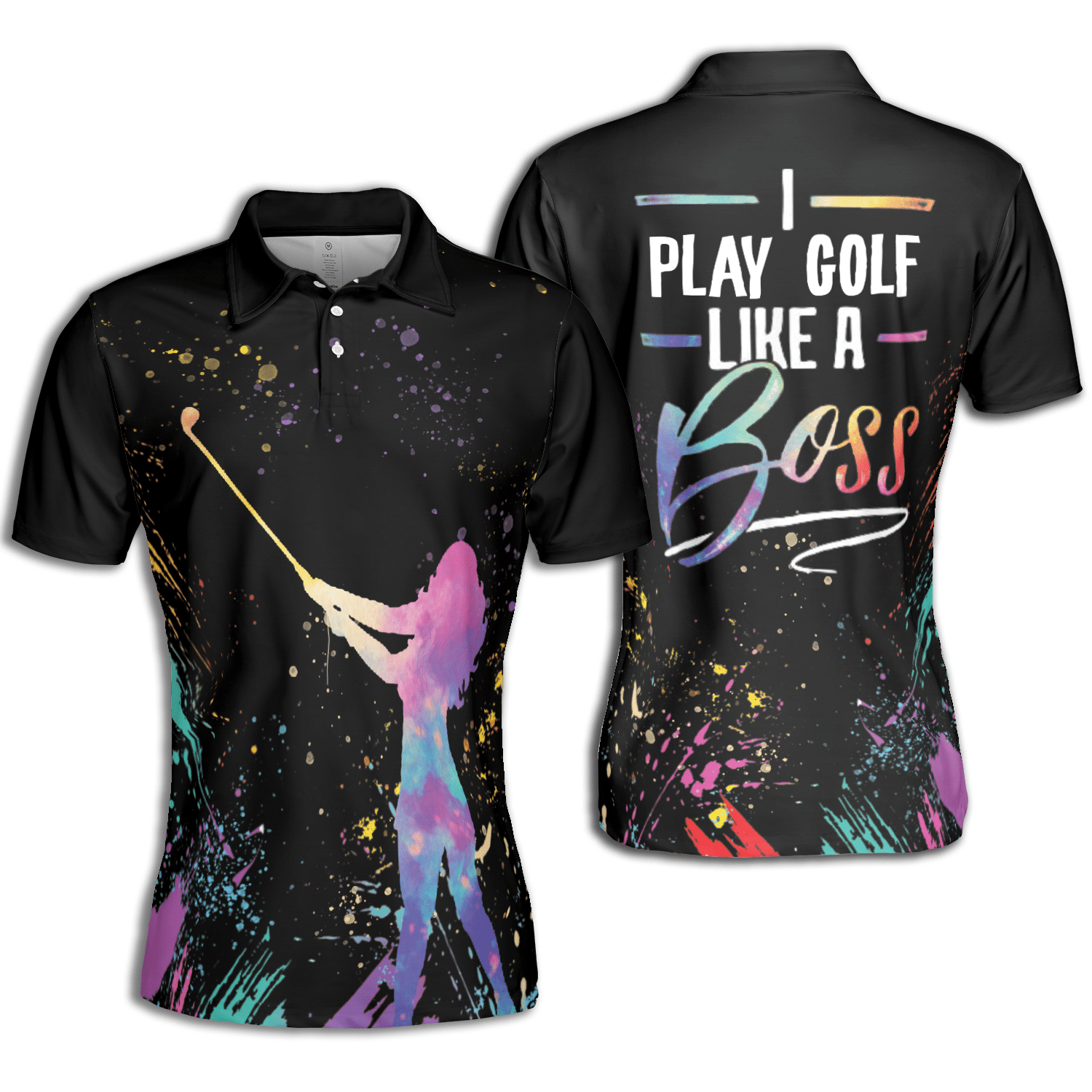 Golf Like A Boss Short Sleeve Woman Polo Shirt