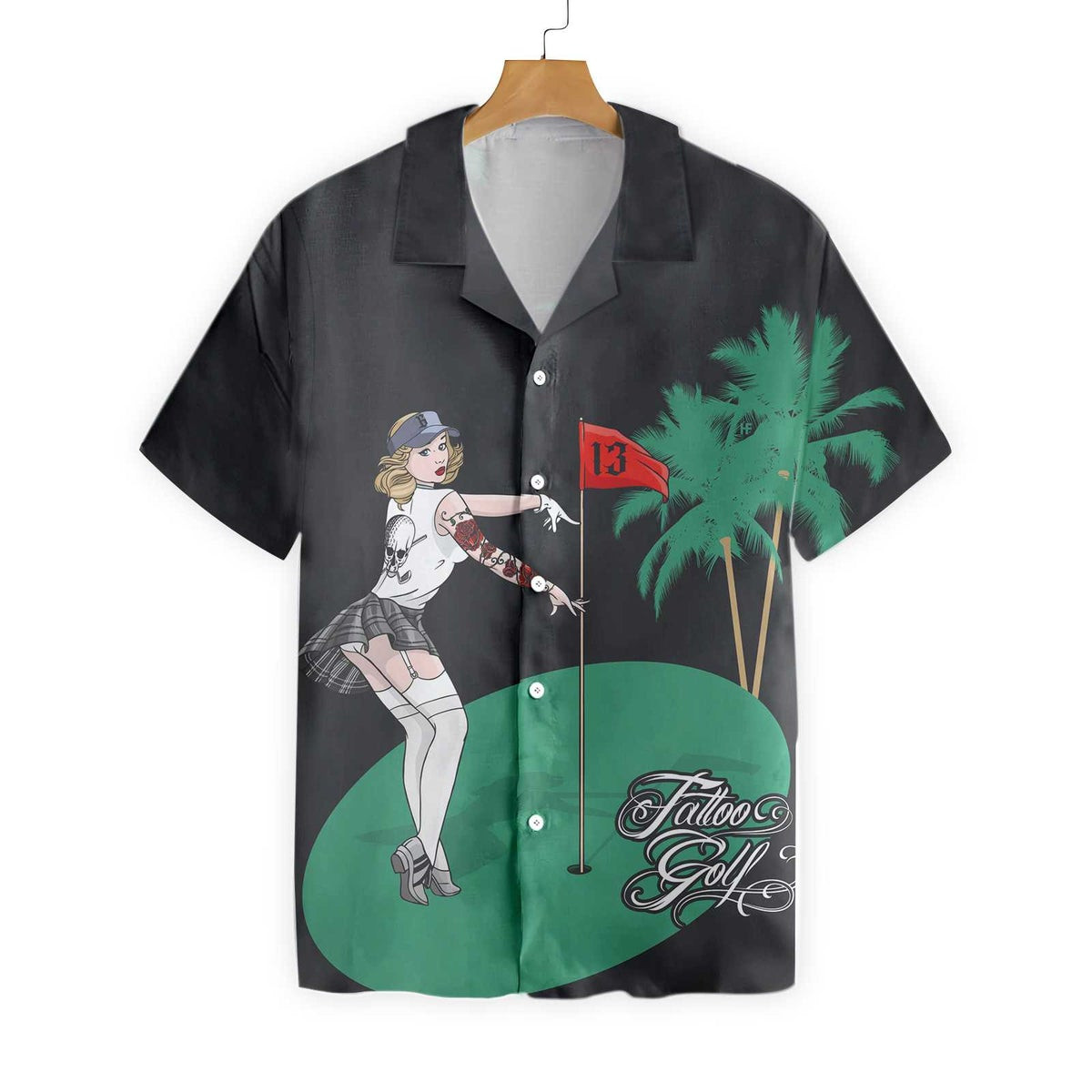 Golf Pin High Performance Hawaiian Shirt