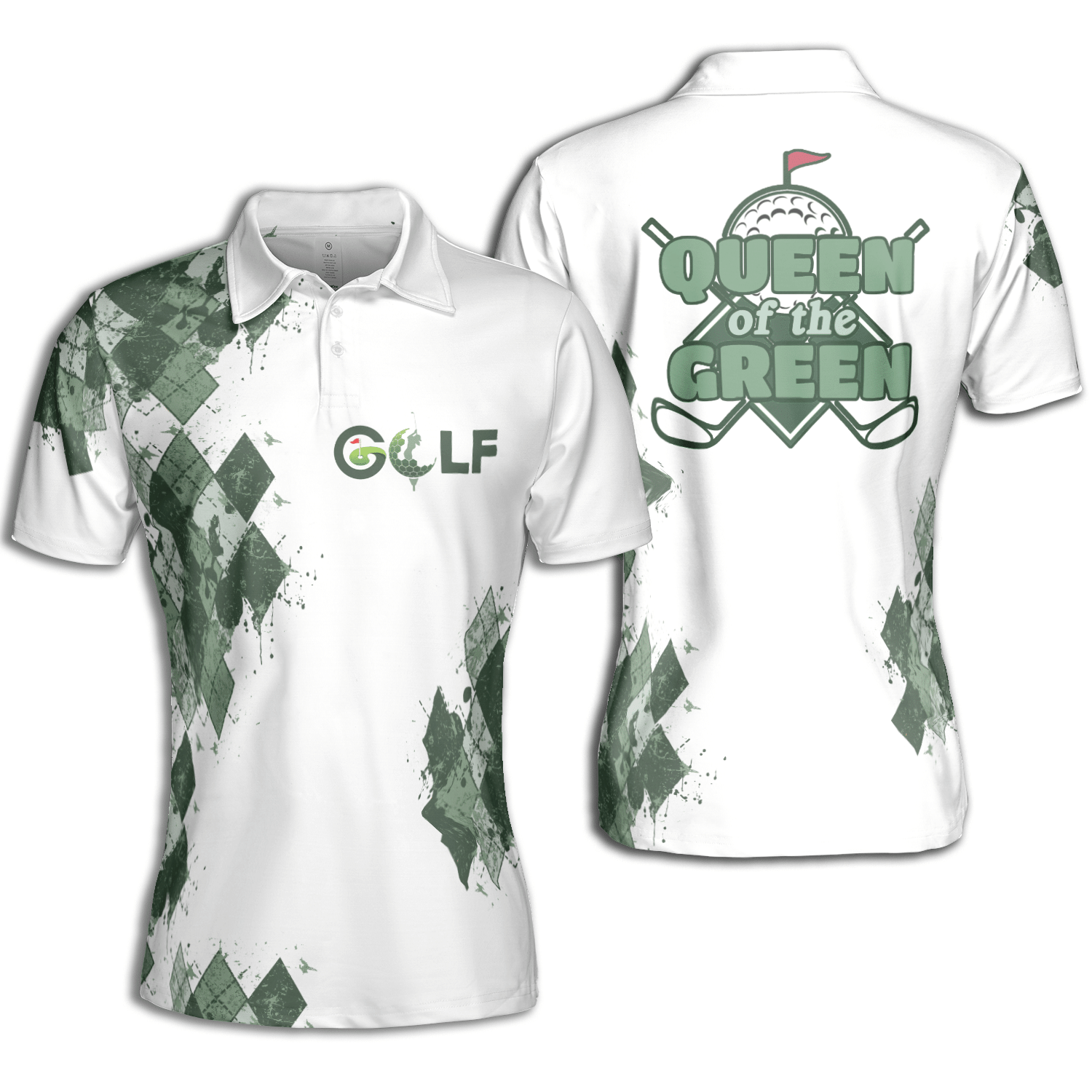 Golf Queen Of The Green Short Sleeve Woman Polo Shirt