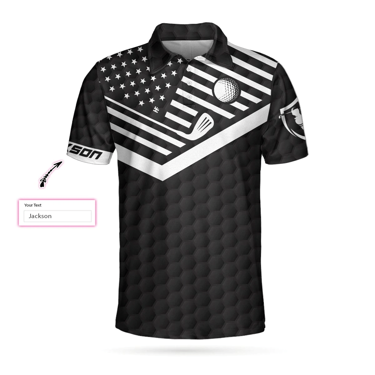 Golf Saved Me From Being A Pornstar Custom Polo Shirt Funny Personalized American Flag Golf Shirts Short Sleeve Polo For Men