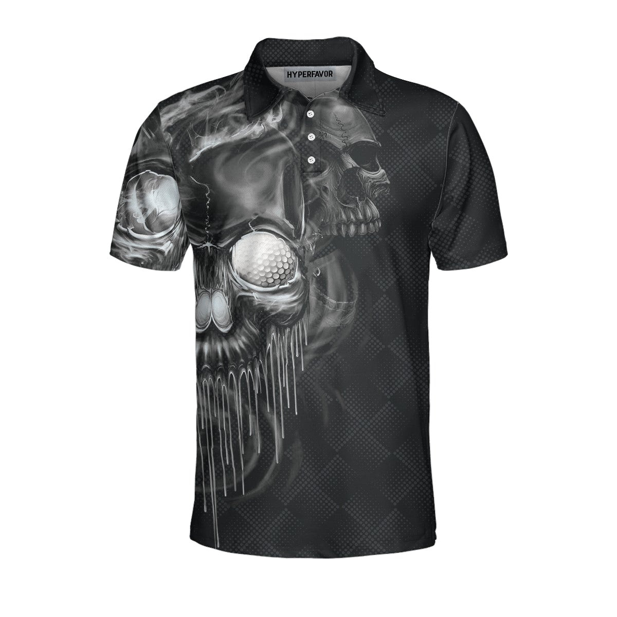 Golf Shut Up Polo Shirt Scary Skull Golf Shirt Design For Men Best Halloween Golf Gift For Golfers