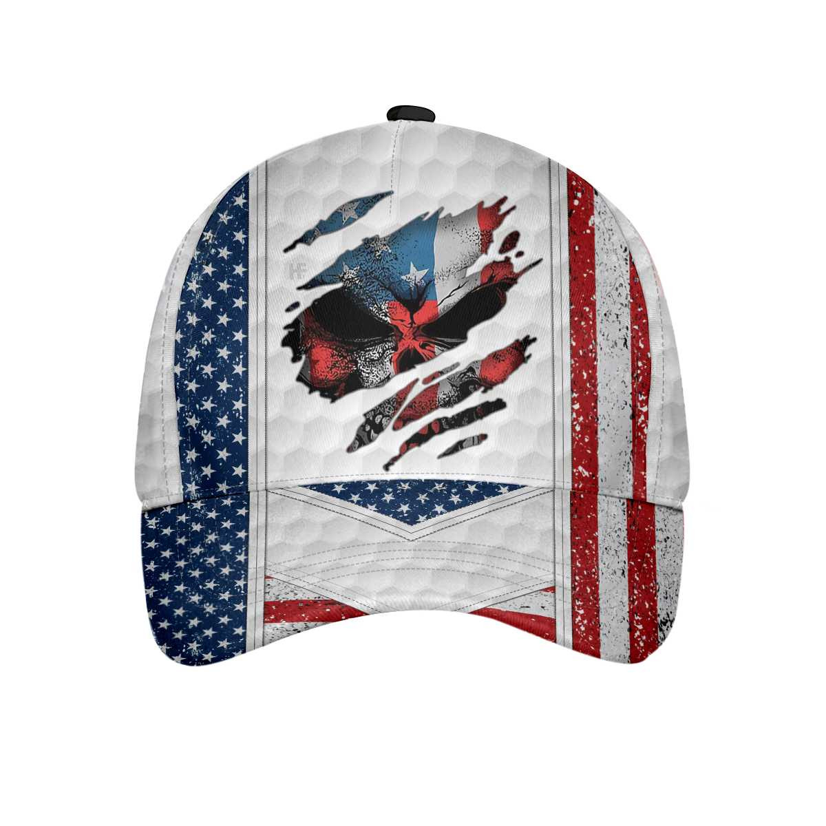 Golf Skull American Ball Texture Cap