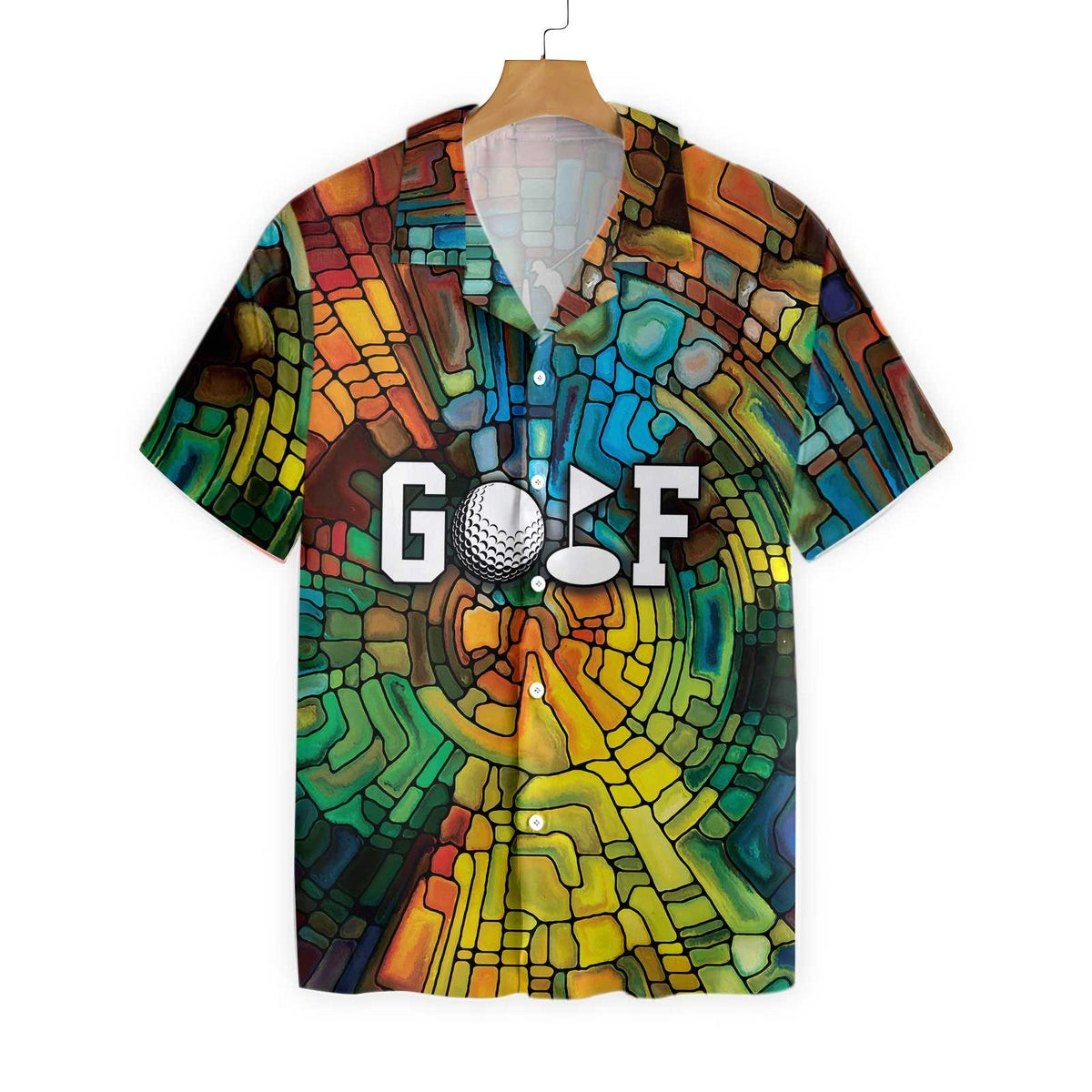 Golf Stained Glass Hawaiian Shirt