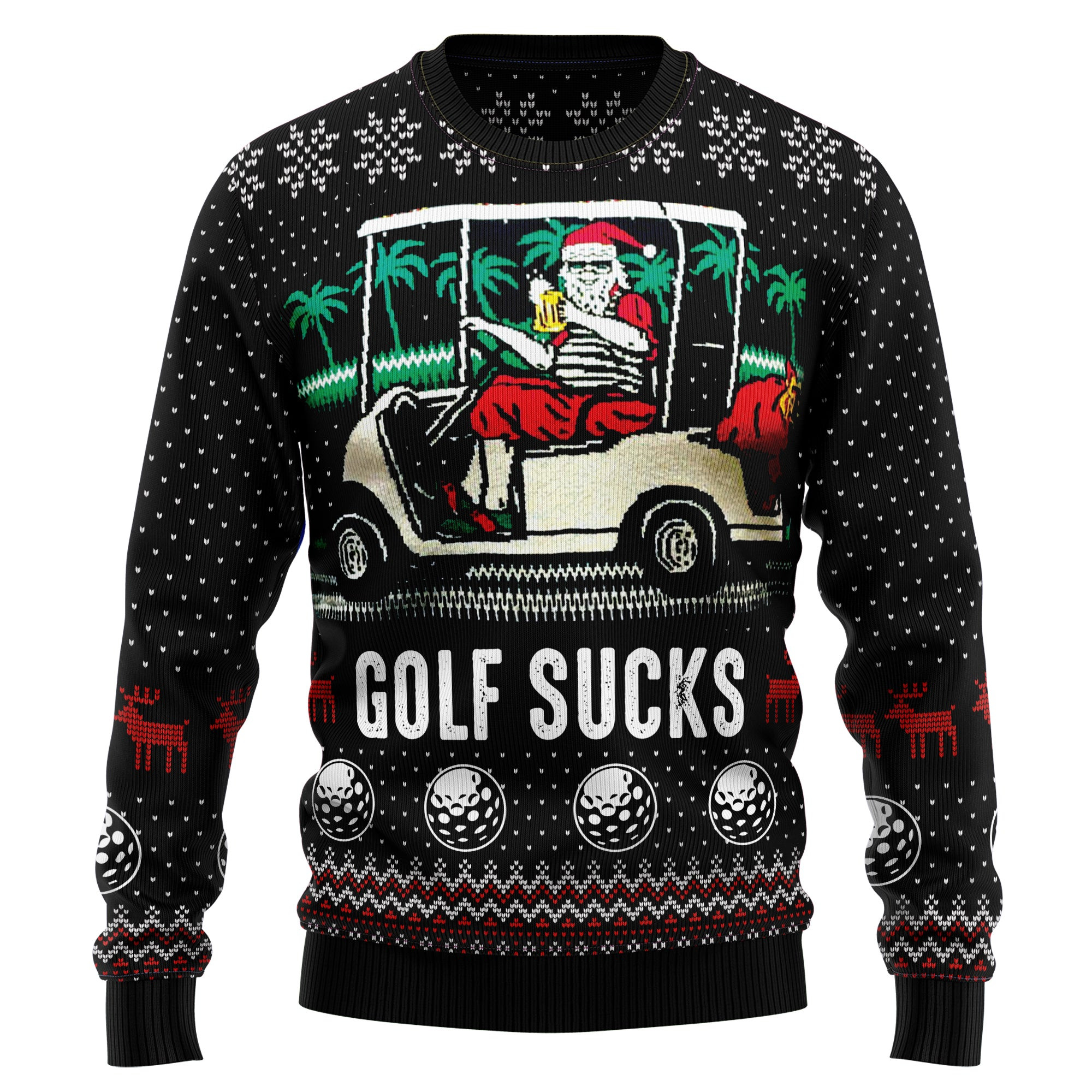 Golf Sucks Ugly Christmas Sweater, Ugly Sweater For Men Women, Holiday Sweater