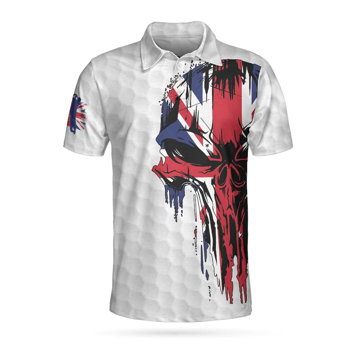 Golf United Kingdom Skull Flag Polo Shirt