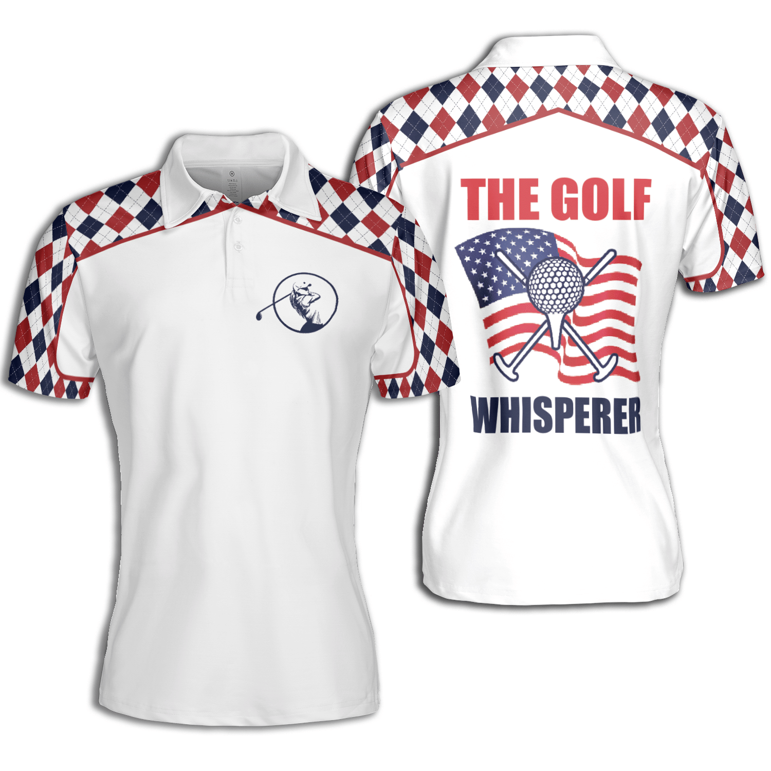 Golf Women Argyle The Golf Whisperer Short Sleeve Woman Polo Shirt