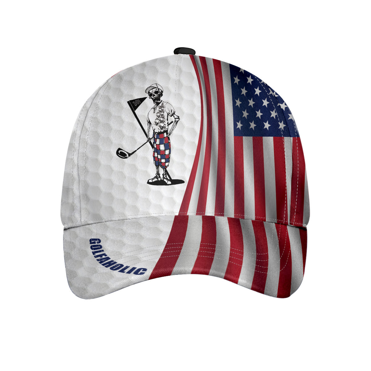 Golfaholic MrBones American Flag Cap