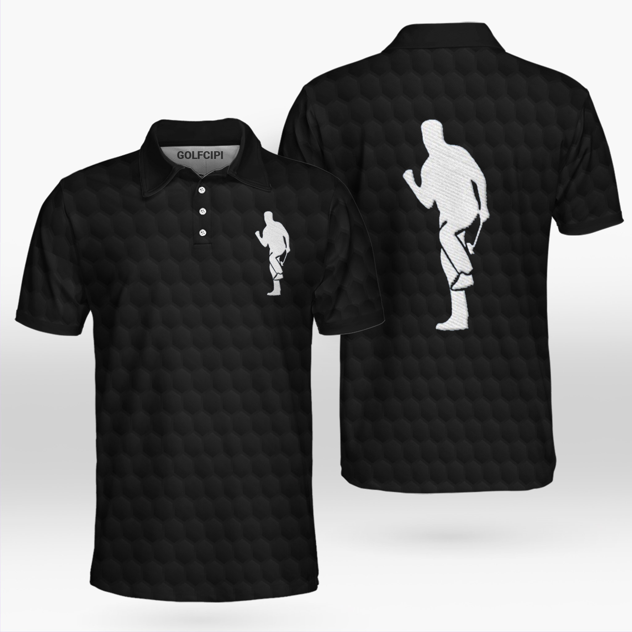 Golfer Winner Player Funny Golf Black Polo Shirt Best Golf Shirts For Men