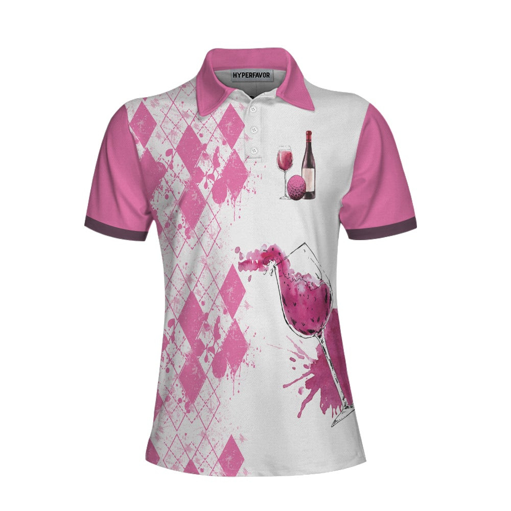 Golfing And Drinking Solve My Problems Short Sleeve Women Polo Shirt