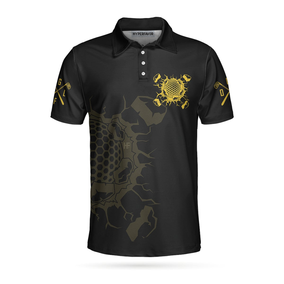 Golfing Is My Superpower Golf Polo Shirt Black Golf Club Shirt For Male Players Cool Golf Gift For Men