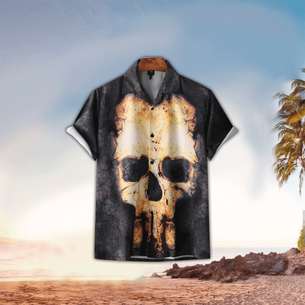 Goth Hawaiian Shirt Goth Button Up Shirt Summer Aloha Shirt