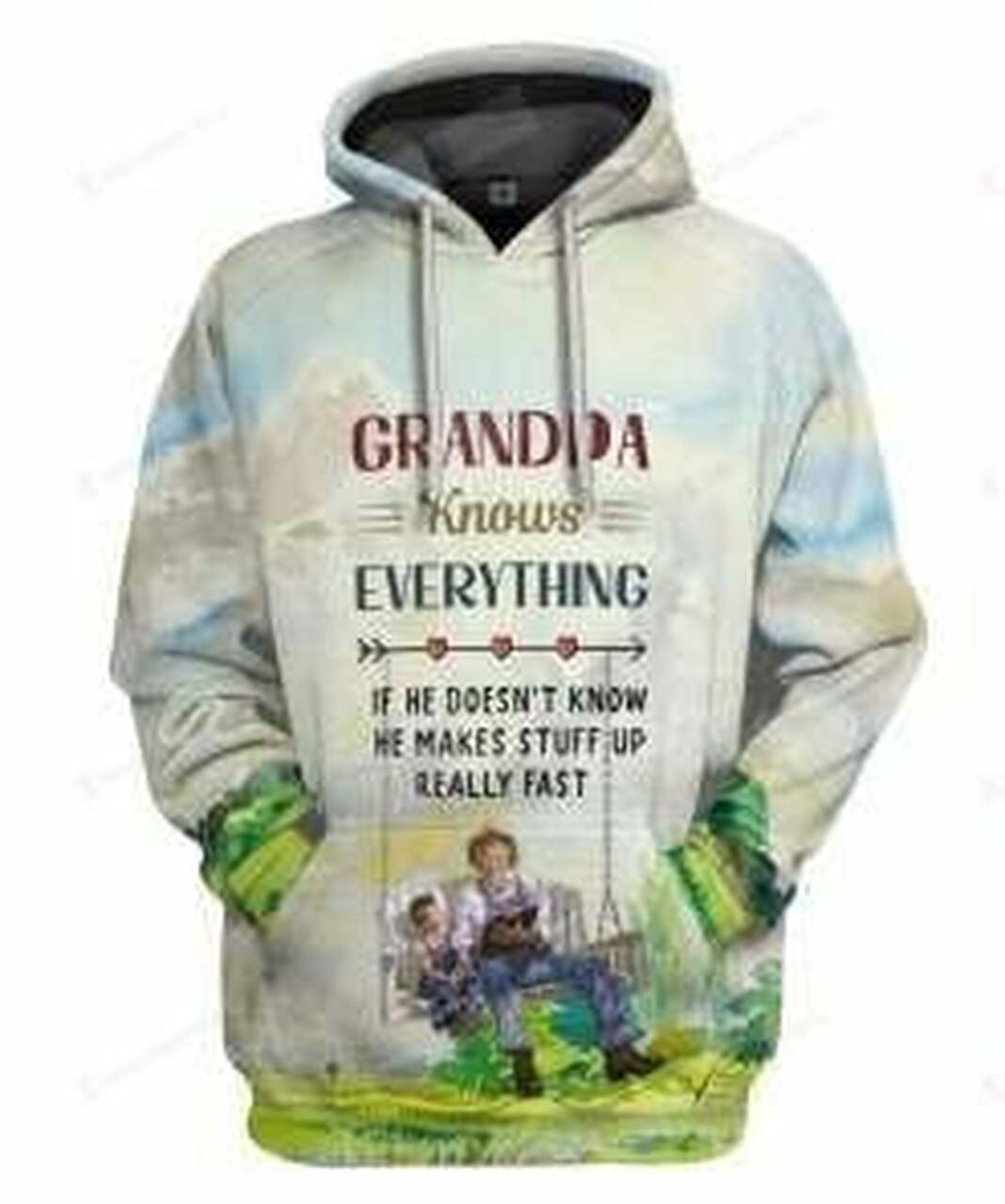 Grandpa Knows Everything 3d All Over Print Hoodie