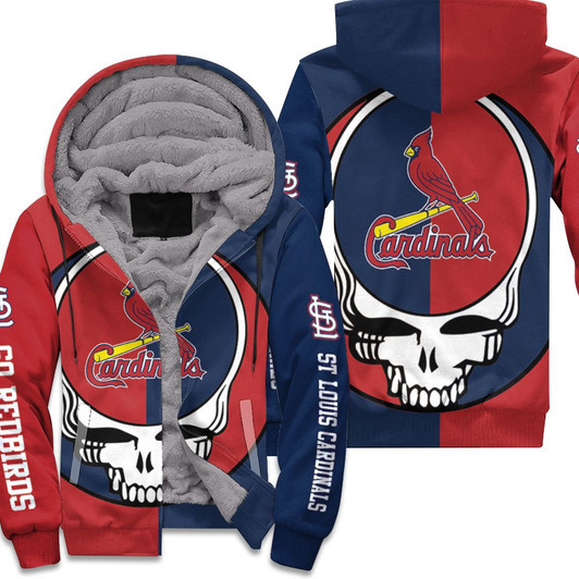 Grateful Dead Saint Louis Cardinals 3D Fleece Hoodie