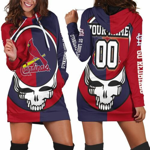 Grateful Dead Saint Louis Cardinals 3d Hoodie Dress Sweater Dress Sweatshirt Dress