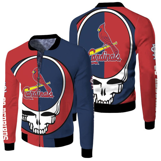 Grateful Dead Saint Louis Cardinals Fleece Bomber Jacket