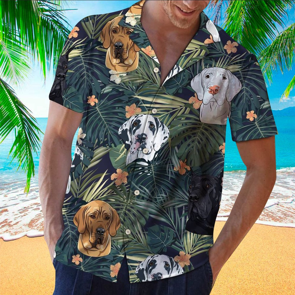 Great Dane Aloha Shirt Hawaiian Shirt For Great Dane Lovers Shirt For Men and Women