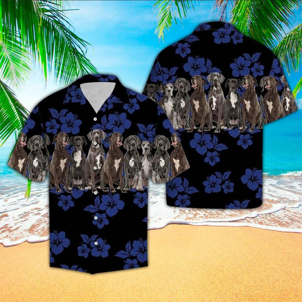 Great Dane Aloha Shirt Hawaiian Shirt For Great Dane Lovers Shirt For Men and Women