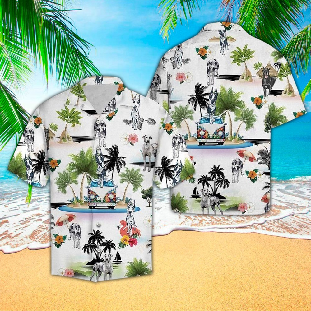 Great Dane Aloha Shirt Hawaiian Shirt For Great Dane Lovers Shirt For Men and Women