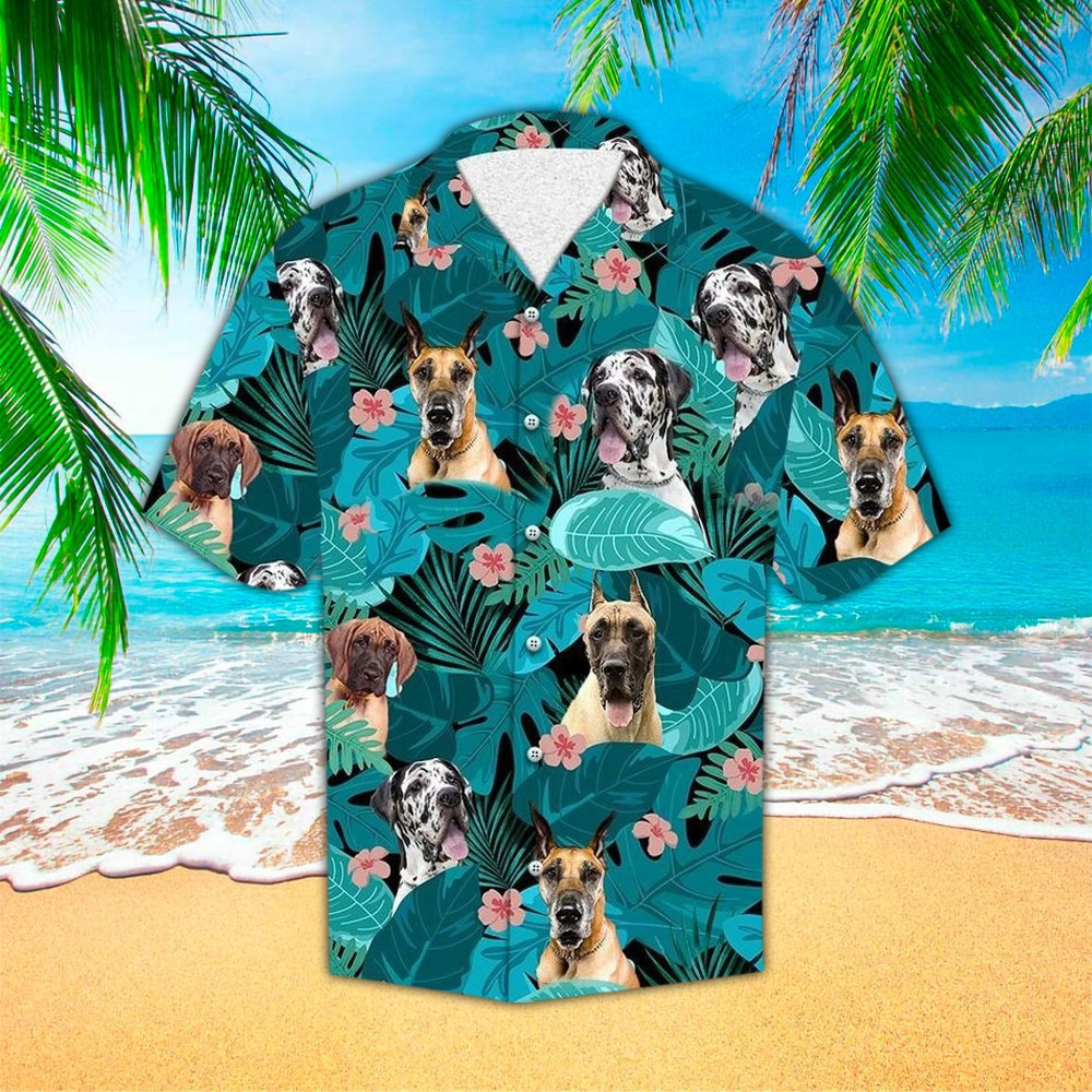 Great Dane Aloha Shirt Perfect Hawaiian Shirt For Great Dane Lover Shirt For Men and Women