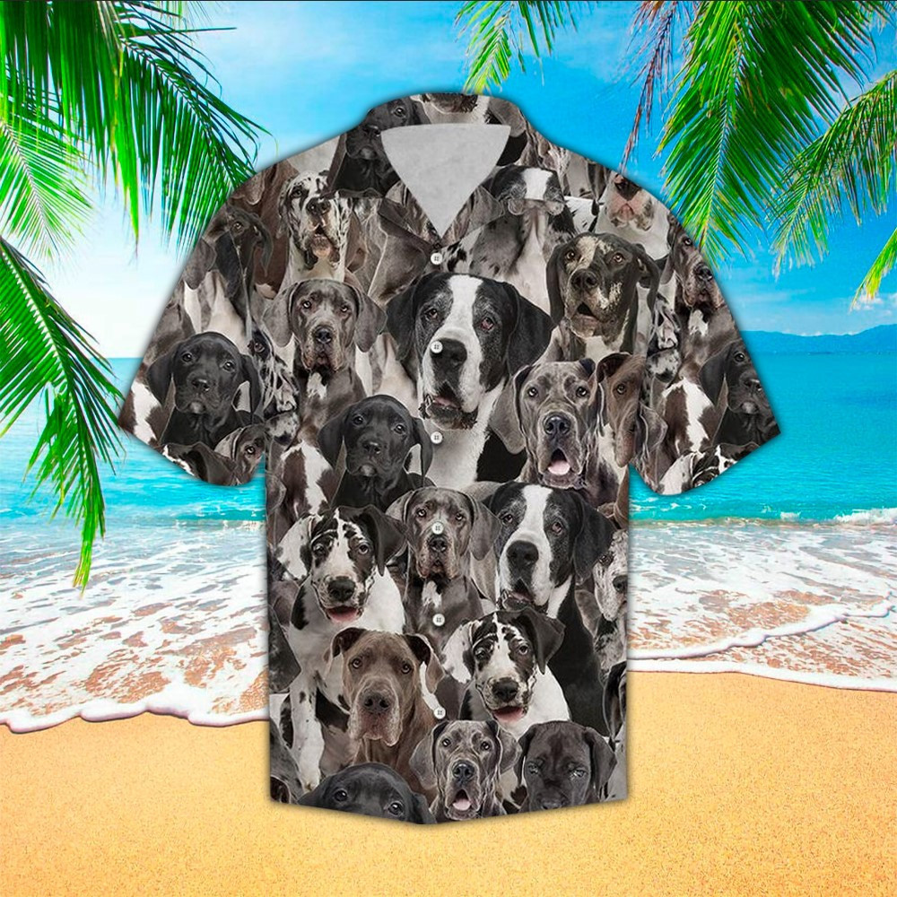 Great Dane Hawaiian Shirt Great Dane Lover Gifts Shirt For Men and Women