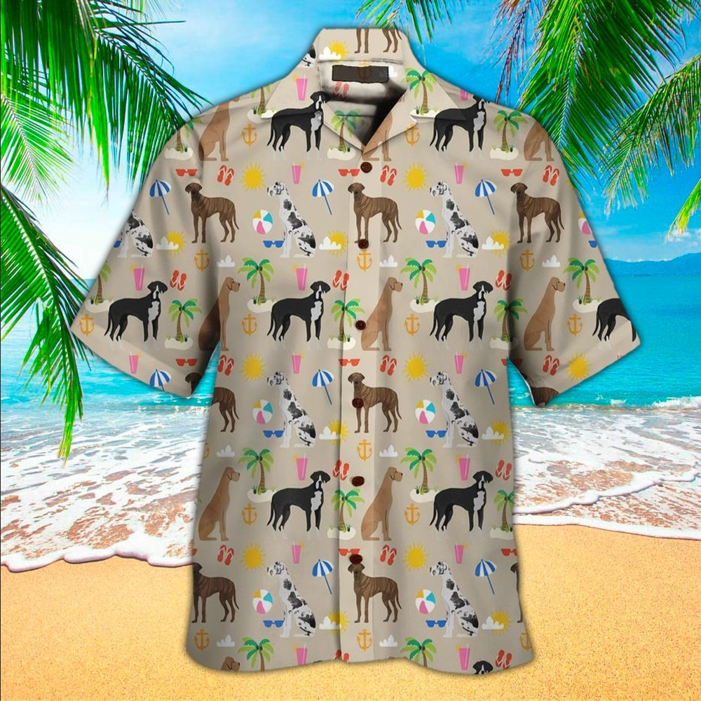 Great Dane Hawaiian Shirt Great Dane Shirt For Great Dane Lover Shirt For Men and Women