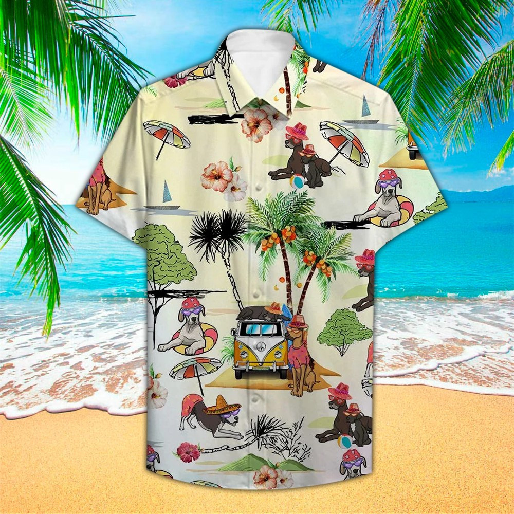 Great Dane Hawaiian Shirt Great Dane Shirt For Great Dane Lover Shirt For Men and Women