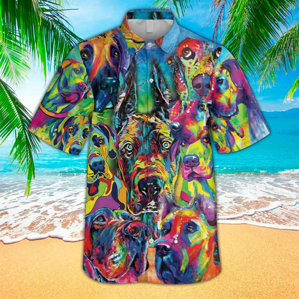 Great Dane Hawaiian Shirt Perfect Gift Ideas For Great Dane Lover Shirt For Men and Women