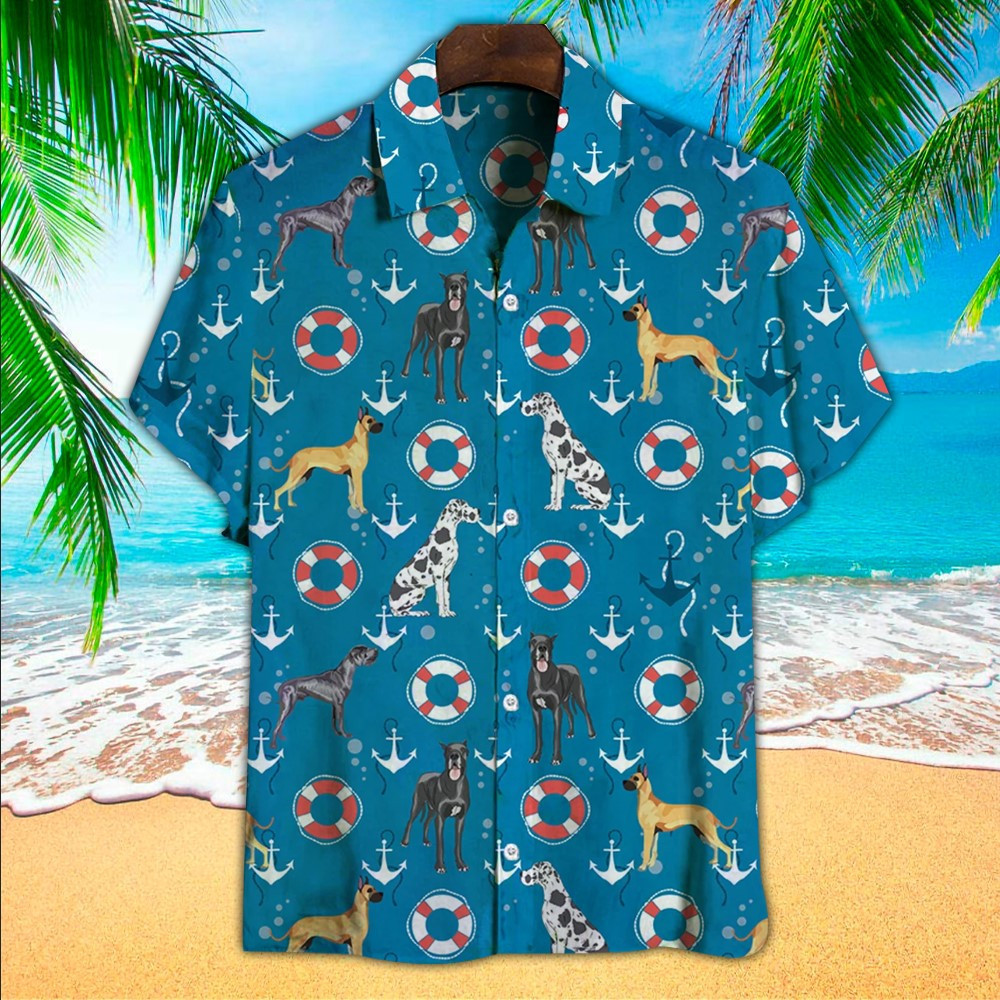 Great Dane Hawaiian Shirt Perfect Gift Ideas For Great Dane Lover Shirt For Men and Women