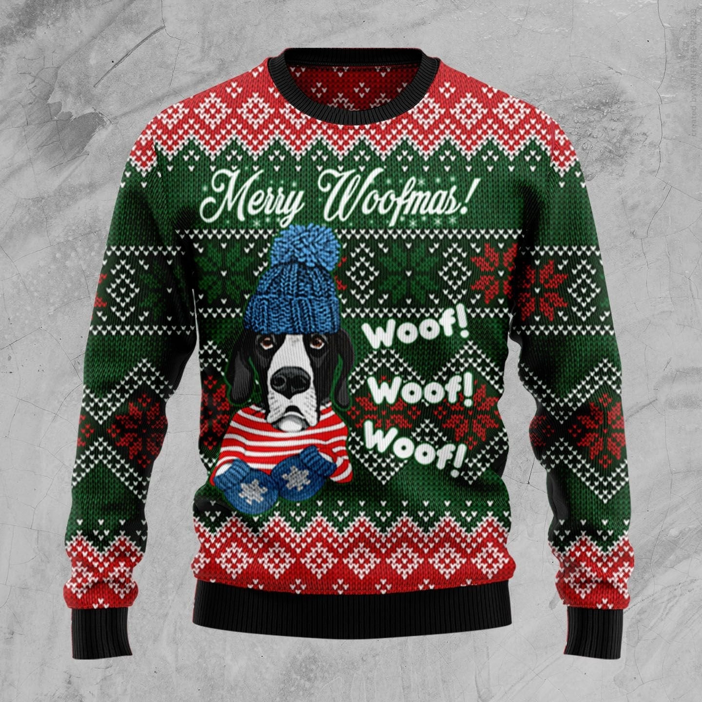 Great Dane Woofmas Ugly Christmas Sweater