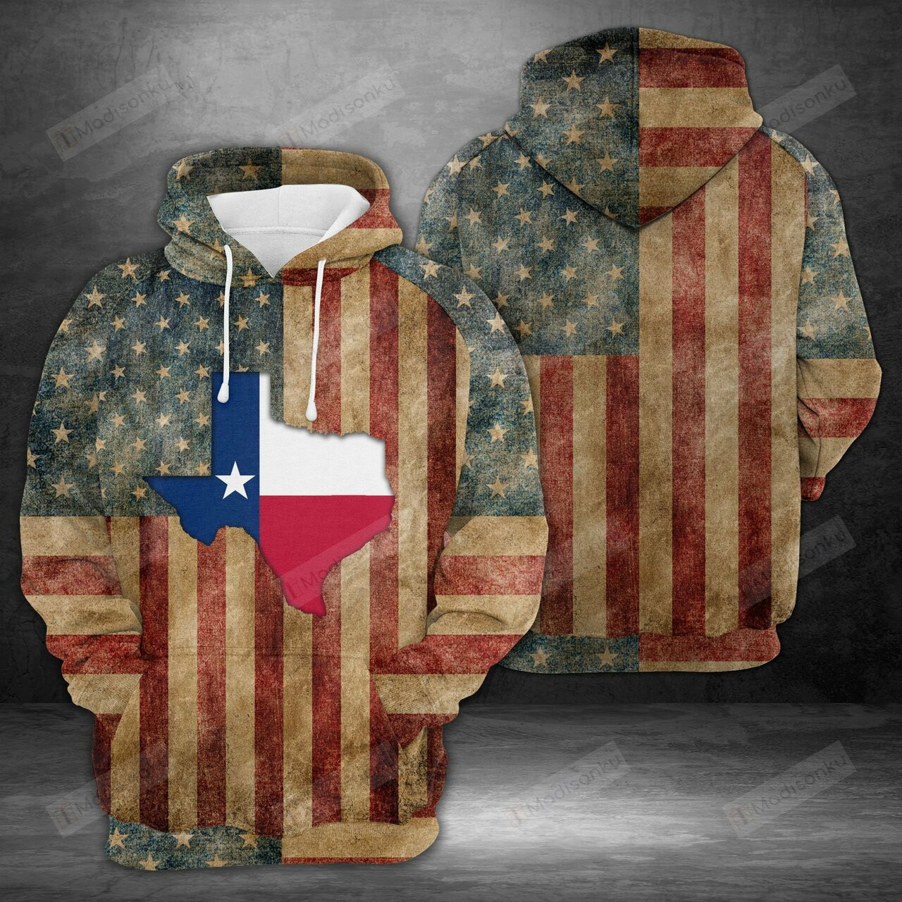 Great Texas Inside American 3d All Over Print Hoodie