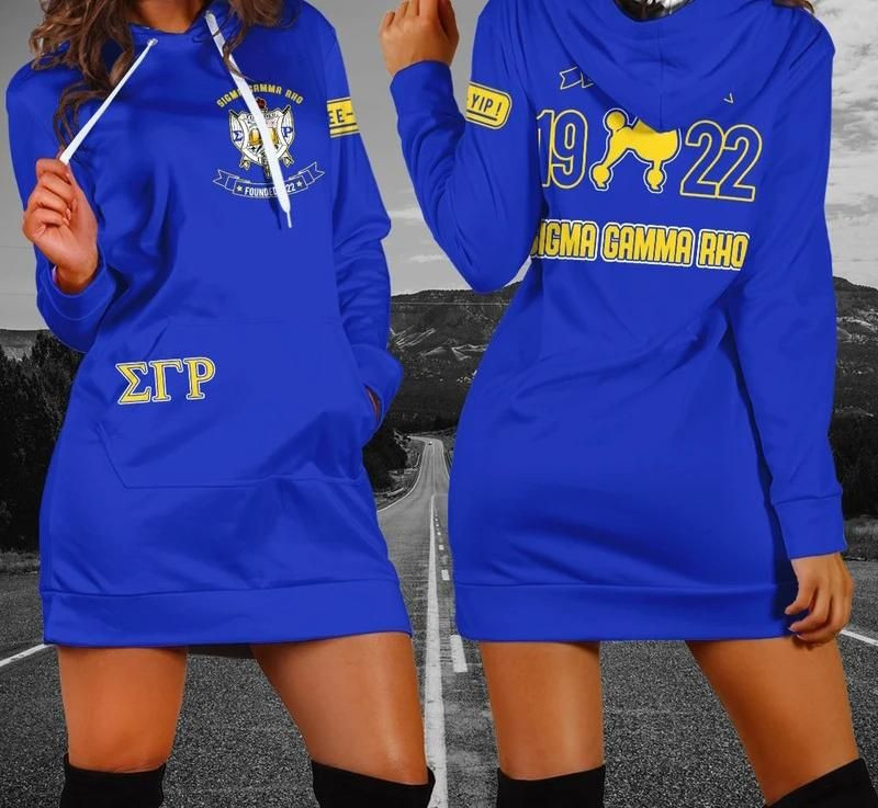 Greater Service And Greater Progress Sigma Gamma Rho Hoodie Dress For Women