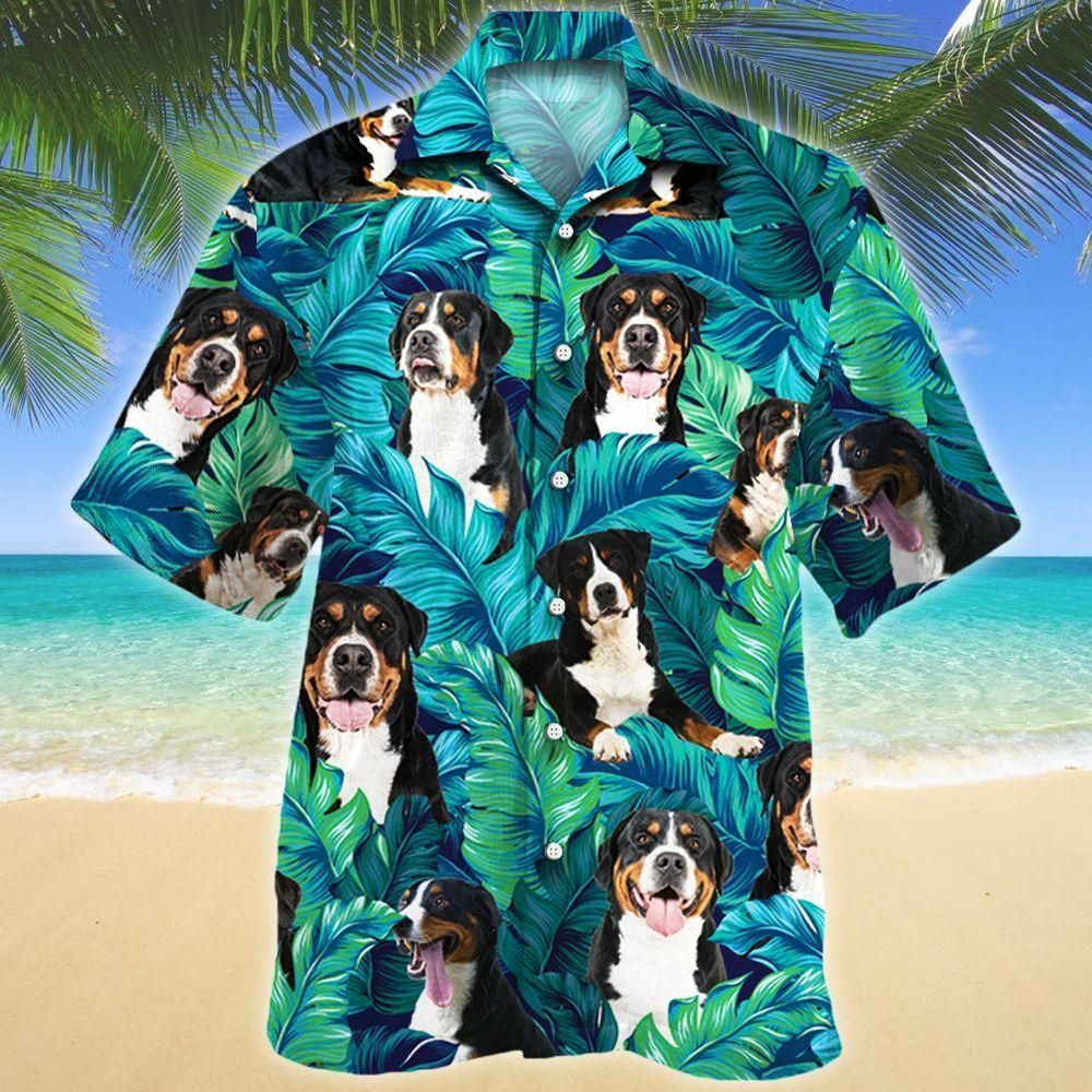 Greater Swiss Mountain Dog Lovers Aloha Hawaiian Shirt Colorful Short Sleeve Summer Beach Casual Shirt For Men And Women