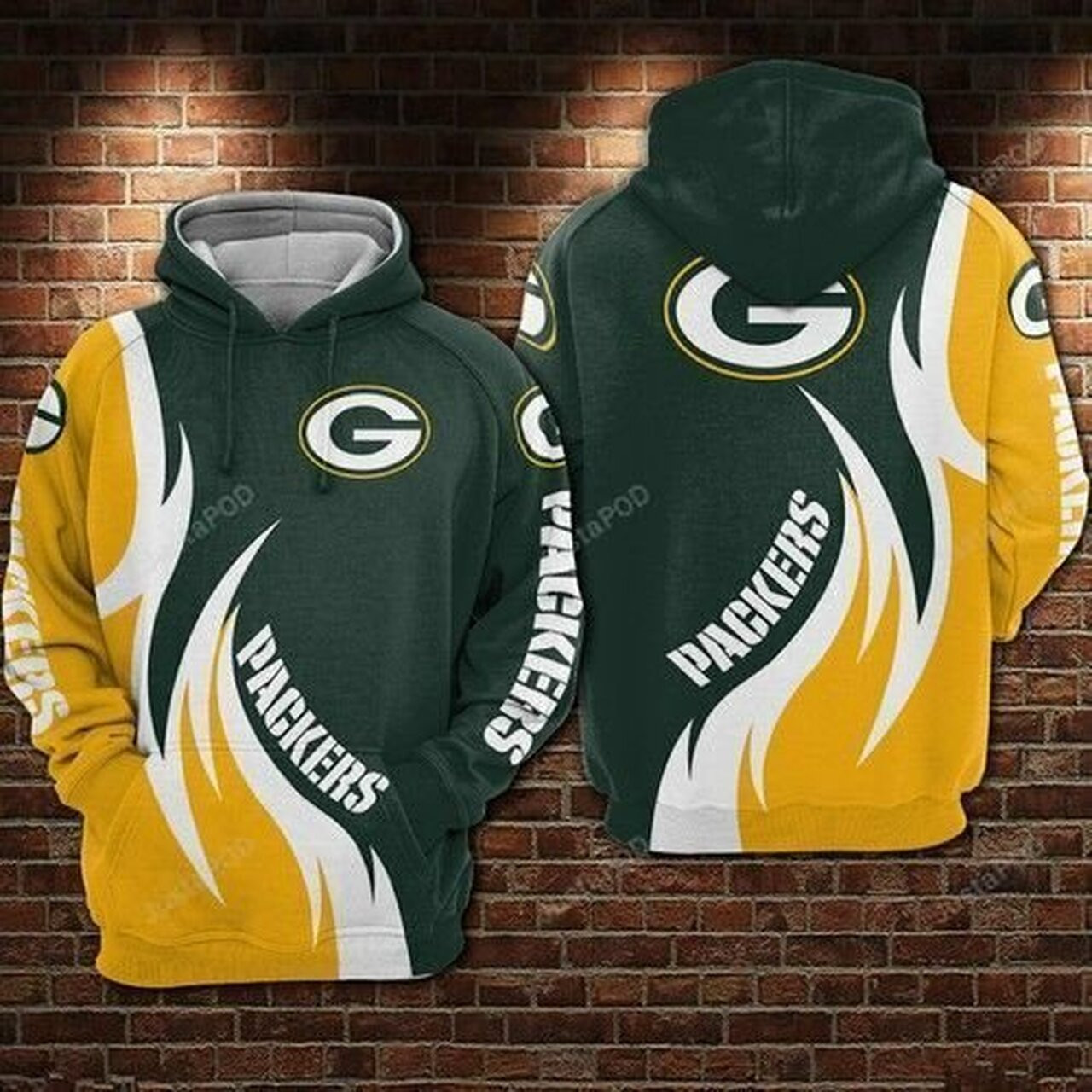 Green Bay Packers 3d All Over Print Hoodie