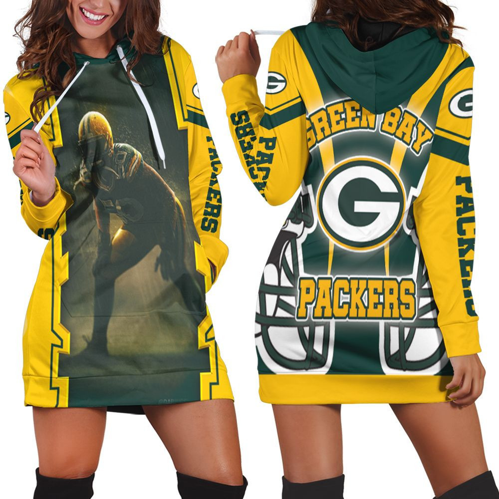 Green Bay Packers A J Hawk 50 For Fans Hoodie Dress Sweater Dress Sweatshirt Dress